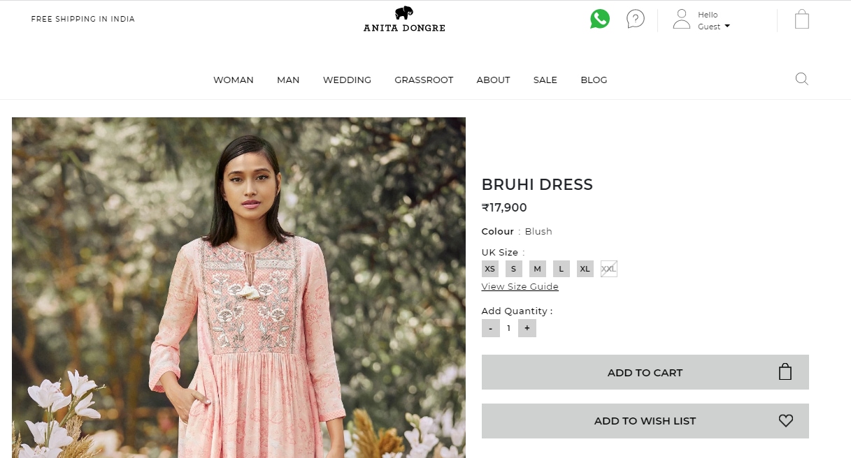 Karisma Kapoor's dress from Anita Dongre’s eponymous brand (anitadongre.com)