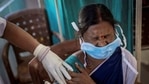 A healthcare worker receives a dose of a COVID-19 vaccine in Koraput district of the eastern state of Odisha, India. (Reuters) A healthcare worker receives a dose of a COVID-19 vaccine in Koraput district of the eastern state of Odisha, India. (Reuters)