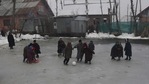 Children playing football on the frozen part of the Dal Lake during a cold winter morning in Srinagar.(PTI Photo) Children playing football on the frozen part of the Dal Lake during a cold winter morning in Srinagar.(PTI Photo)