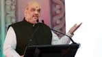Home Minister Amit Shah addresses during laid the foundation stone of the 97th battalion of Rapid Action Force (RAF) in Bhadravathi on Saturday. (ANI Photo) Home Minister Amit Shah addresses during laid the foundation stone of the 97th battalion of Rapid Action Force (RAF) in Bhadravathi on Saturday. (ANI Photo)