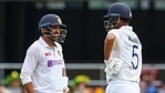 India's Shardul Thakur, left, and teammate Washington Sundar talk during play on day three of the fourth cricket test between India and Australia at the Gabba, Brisbane, Australia.(AP) India's Shardul Thakur, left, and teammate Washington Sundar talk during play on day three of the fourth cricket test between India and Australia at the Gabba, Brisbane, Australia.(AP)