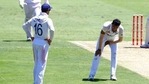 India's Navdeep Saini, right, reacts after injuring his leg while bowling during play on the first day of the fourth cricket test between India and Australia at the Gabba, Brisbane, Australia, Friday, Jan. 15, 2021. (AP Photo/Tertius Pickard)(AP) India's Navdeep Saini, right, reacts after injuring his leg while bowling during play on the first day of the fourth cricket test between India and Australia at the Gabba, Brisbane, Australia, Friday, Jan. 15, 2021. (AP Photo/Tertius Pickard)(AP)