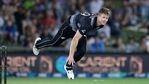 New Zealand's paceman James Neesham bowls during the third T20 cricket match between New Zealand and Pakistan at McLean Park in Napier on December 22, 2020. New Zealand's paceman James Neesham bowls during the third T20 cricket match between New Zealand and Pakistan at McLean Park in Napier on December 22, 2020.