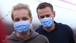 Russian opposition leader Alexei Navalny and his wife Yulia are seen in a Pobeda plane heading from Berlin to Moscow.(AFP) Russian opposition leader Alexei Navalny and his wife Yulia are seen in a Pobeda plane heading from Berlin to Moscow.(AFP)