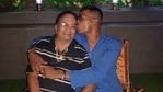 Hardik Pandya with father Himanshu Pandya.(Twitter/Hardik Pandya) Hardik Pandya with father Himanshu Pandya.(Twitter/Hardik Pandya)