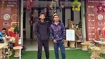 Batra (left) with his brother at his cafe in Dehradun.(HT Photo) Batra (left) with his brother at his cafe in Dehradun.(HT Photo)