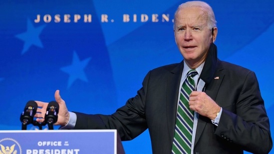 Biden said wearing a mask is not a political, but a lifesaving issue.(AP)