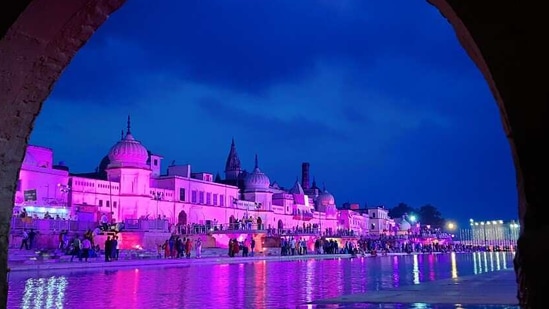 A symbolic picture of Ayodhya on Deepotsava celebration during Diwali.(Deepak Gupta/HT) A symbolic picture of Ayodhya on Deepotsava celebration during Diwali.(Deepak Gupta/HT)