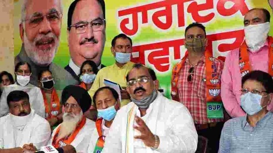 In January last year, Ashwani Sharma, a former legislator from Pathankot, was appointed president of state unit.(Gurpreet Singh/HT) In January last year, Ashwani Sharma, a former legislator from Pathankot, was appointed president of state unit.(Gurpreet Singh/HT)