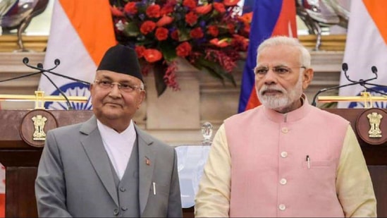 File photo of Prime Minister Narendra Modi and Nepal PM Khadga Prasad Sharma Oli.