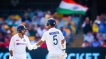India's Washington Sundar (R) is congratulated by Shardul Thakur (L) after reaching his half century during day three of the fourth cricket Test match between Australia and India at the Gabba in Brisbane on January 17, 2021. (Photo by Patrick HAMILTON / AFP) / -- IMAGE RESTRICTED TO EDITORIAL USE - STRICTLY NO COMMERCIAL USE -- India's Washington Sundar (R) is congratulated by Shardul Thakur (L) after reaching his half century during day three of the fourth cricket Test match between Australia and India at the Gabba in Brisbane on January 17, 2021. (Photo by Patrick HAMILTON / AFP) / -- IMAGE RESTRICTED TO EDITORIAL USE - STRICTLY NO COMMERCIAL USE --