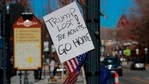 A sign left by an anti-protestor is shown near the Nevada State Legislature.(AFP) A sign left by an anti-protestor is shown near the Nevada State Legislature.(AFP)