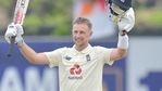 Joe Root celebrates his century. (SLC) Joe Root celebrates his century. (SLC)