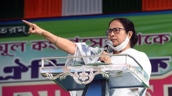 Banerjee also called the BJP ‘washing powder’ claiming that it has become a place for tainted politicians to ‘clean up their dirty act’.(ANI Photo)