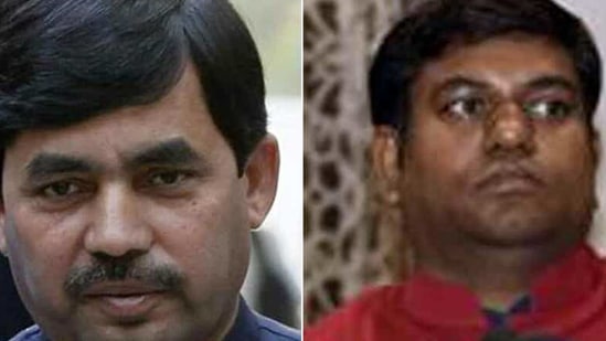 BJP's Shahnawaz Hussain (left) will replace Sushil Modi in the legislative council after the latter's election to the Rajya Sabha while VIP chief Mukesh Sahni (right) will replace Vinod Narayan Jha who had won the assembly election.(HT PHOTO) BJP's Shahnawaz Hussain (left) will replace Sushil Modi in the legislative council after the latter's election to the Rajya Sabha while VIP chief Mukesh Sahni (right) will replace Vinod Narayan Jha who had won the assembly election.(HT PHOTO)