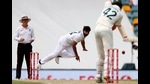 India's Shardul Thakur (C) bowls to Australia's batsman Cameron Green on day four of the fourth cricket Test match between Australia and India at The Gabba, Brisbane, January 18, 2021 (AFP) India's Shardul Thakur (C) bowls to Australia's batsman Cameron Green on day four of the fourth cricket Test match between Australia and India at The Gabba, Brisbane, January 18, 2021 (AFP)