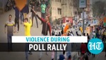 Violence erupted in Kolkata during an election rally on January 18 Violence erupted in Kolkata during an election rally on January 18
