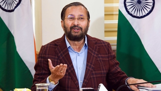 Union minister Prakash Javadekar said Rahul Gandhi’s reluctance to answer questions shows he has no answers to give. (ANI Photo) Union minister Prakash Javadekar said Rahul Gandhi’s reluctance to answer questions shows he has no answers to give. (ANI Photo)