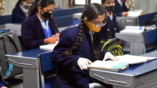 Students in classroom.(Raj K Raj / HT Photo)