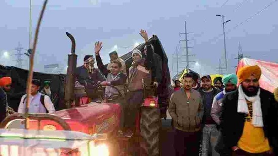On Tuesday, the farmers also shared the route map of their proposed tractor rally and said that the parade will touch all the borders connecting Delhi with Haryana and Uttar Pradesh.(PTI) On Tuesday, the farmers also shared the route map of their proposed tractor rally and said that the parade will touch all the borders connecting Delhi with Haryana and Uttar Pradesh.(PTI)