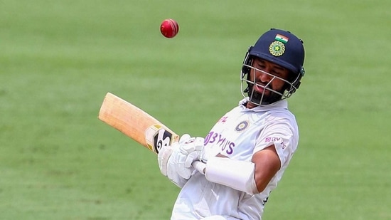 India's Cheteshwar Pujara avoids a bouncer as he bats during play on the final day of the fourth cricket test between India and Australia at the Gabba, Brisbane.(AP) India's Cheteshwar Pujara avoids a bouncer as he bats during play on the final day of the fourth cricket test between India and Australia at the Gabba, Brisbane.(AP)