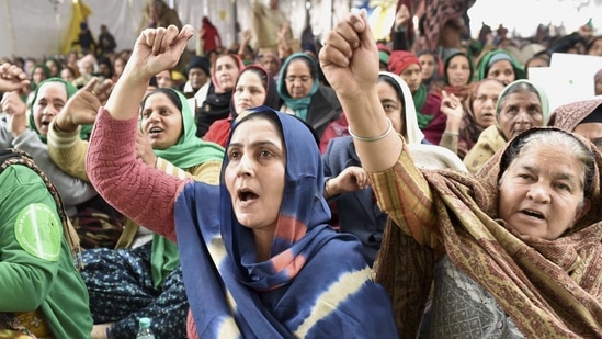 The farm unions are on a strike since November to demand the scrapping of three contentious farm laws(PTI) The farm unions are on a strike since November to demand the scrapping of three contentious farm laws(PTI)