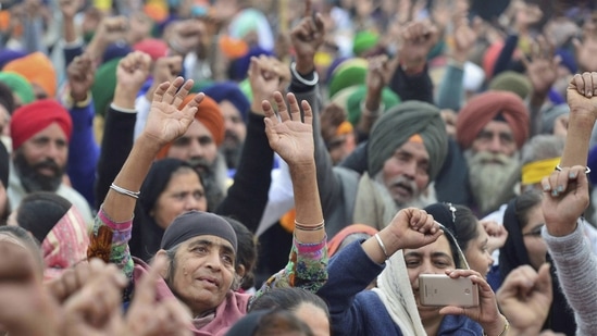 Supreme Court-appointed panel on farm laws to hold first meeting on Tuesday(PTI) Supreme Court-appointed panel on farm laws to hold first meeting on Tuesday(PTI)