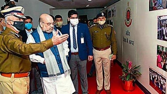 Amit Shah lauded Delhi Police for their role in tackling the Delhi riots in February 2020(HT Photo) Amit Shah lauded Delhi Police for their role in tackling the Delhi riots in February 2020(HT Photo)