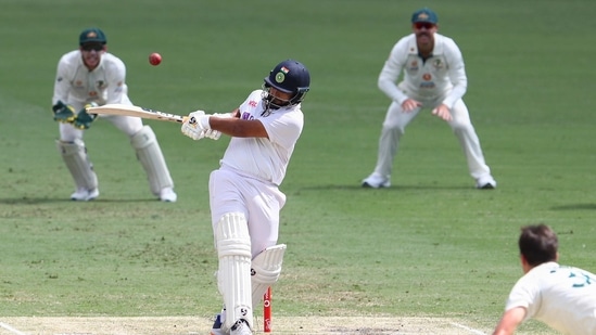 India's Rishabh Pant bats during play on the final day of the fourth cricket test between India and Australia at the Gabba, Brisbane, Australia, Tuesday, Jan. 19, 2021. (AP Photo/Tertius Pickard)(AP) India's Rishabh Pant bats during play on the final day of the fourth cricket test between India and Australia at the Gabba, Brisbane, Australia, Tuesday, Jan. 19, 2021. (AP Photo/Tertius Pickard)(AP)