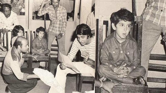Hrithik Roshan on the sets of Mr Natwarlal starring Amitabh Bachchan. Hrithik Roshan on the sets of Mr Natwarlal starring Amitabh Bachchan.