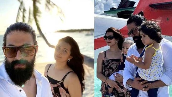 Yash with family in Maldives. Yash with family in Maldives.