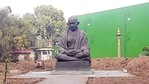 Gandhi’s 16-feet high bronze statue in a meditating posture, sculpted by Ram Sutar, was unveiled by then President Shanker Dayal Sharma on October 2, 1993.(ANI Photo) Gandhi’s 16-feet high bronze statue in a meditating posture, sculpted by Ram Sutar, was unveiled by then President Shanker Dayal Sharma on October 2, 1993.(ANI Photo)