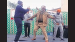Ludhiana cops dancing during the Raahgiri event organised as part of the road safety month. (Gurpreet Singh/HT) Ludhiana cops dancing during the Raahgiri event organised as part of the road safety month. (Gurpreet Singh/HT)
