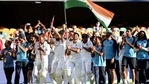 Indian players celebrate after defeating Australia by three wickets on the final day of the fourth cricket test match at the Gabba, Brisbane, Australia, Tuesday,(PTI) Indian players celebrate after defeating Australia by three wickets on the final day of the fourth cricket test match at the Gabba, Brisbane, Australia, Tuesday,(PTI)