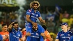 Mumbai Indians celebrate Lasith Malinga after the fast bowler bowled a fantastic over in the IPL 2019 final. (Mumbai Indians/Twitter) Mumbai Indians celebrate Lasith Malinga after the fast bowler bowled a fantastic over in the IPL 2019 final. (Mumbai Indians/Twitter)