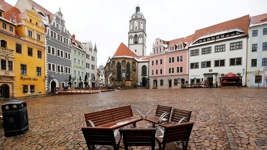 A view of the market square amid the coronavirus disease (Covid-19) pandemic in Meissen, Germany,(Reuters Photo )