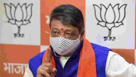 Bharatiya Janata Party (BJP) leader Kailash Vijayvargiya speaking to media.(PTI File Photo)