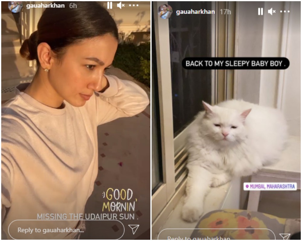 Guauhar Khan shared more pictures as Instagram Stories. Guauhar Khan shared more pictures as Instagram Stories.