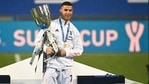 Juventus' Cristiano Ronaldo celebrates following the Italian Super Cup final soccer match between Juventus and Napoli at the Mapei stadium in Reggio Emilia, Italy, Wednesday, Jan. 20, 2021. Juventus won the match 2-0.(AP) Juventus' Cristiano Ronaldo celebrates following the Italian Super Cup final soccer match between Juventus and Napoli at the Mapei stadium in Reggio Emilia, Italy, Wednesday, Jan. 20, 2021. Juventus won the match 2-0.(AP)