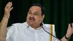 Nadda said that the BJP had set an example of how a political party can “effectively work as a potent tool of social service and help people in times of need”.(PTI) Nadda said that the BJP had set an example of how a political party can “effectively work as a potent tool of social service and help people in times of need”.(PTI)