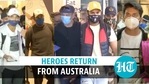 Indian cricket team returns after historic series win in Australia Indian cricket team returns after historic series win in Australia