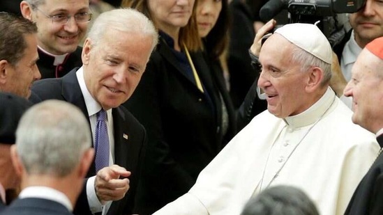 Biden, like many other Catholic politicians, has said he is personally against abortion but cannot impose his position on others.(REUTERS)