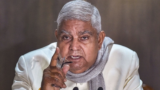 West Bengal Governor Jagdeep Dhankar addresses a press conference, at Governor House in Kolkata, Friday,(PTI) West Bengal Governor Jagdeep Dhankar addresses a press conference, at Governor House in Kolkata, Friday,(PTI)