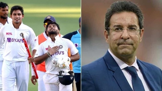 Wasim Akram congratulates India on Test series win Down Under(HT Collage) Wasim Akram congratulates India on Test series win Down Under(HT Collage)