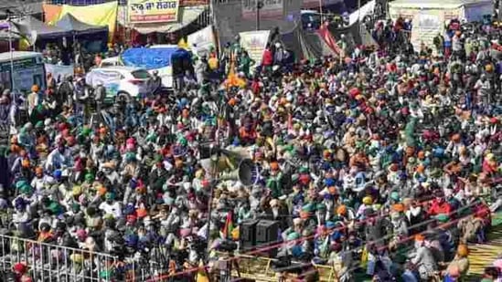 A statement put out by the unions said a full general body meeting of the Samyukt Kisan Morcha was held on Thursday.(PTI Photo) A statement put out by the unions said a full general body meeting of the Samyukt Kisan Morcha was held on Thursday.(PTI Photo)