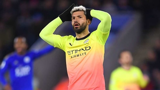 Sergio Aguero reacts. (Getty Images) Sergio Aguero reacts. (Getty Images)