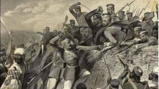 During the mutiny in 1857, soldiers rebelled against the East India Company rule in the first-ever large-scale attempt to get rid of the British. (HT Archives) During the mutiny in 1857, soldiers rebelled against the East India Company rule in the first-ever large-scale attempt to get rid of the British. (HT Archives)