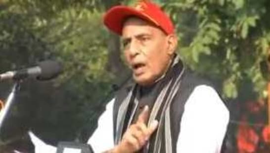 Union minister Rajnath Singh addressing the annual National Cadet Corps (NCC) Rally in Delhi. (@rajnathsingh/Twitter Photo) Union minister Rajnath Singh addressing the annual National Cadet Corps (NCC) Rally in Delhi. (@rajnathsingh/Twitter Photo)