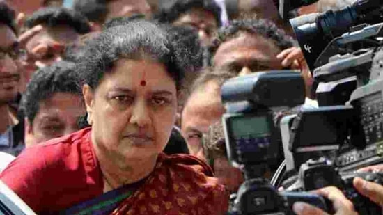 VK Sasikala was tested positive for Covid-19 on Thursday(PTI FILE PHOTO)
