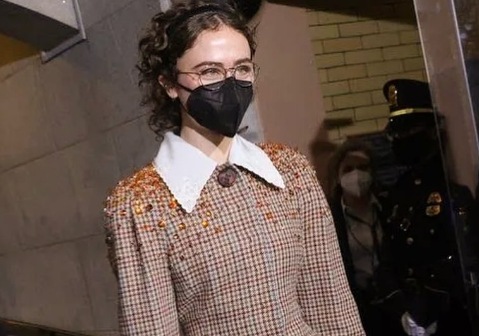 Kamala’s stepdaughter Ella Emhoff turned heads in a Miu Miu coat (Photo: Agencies)